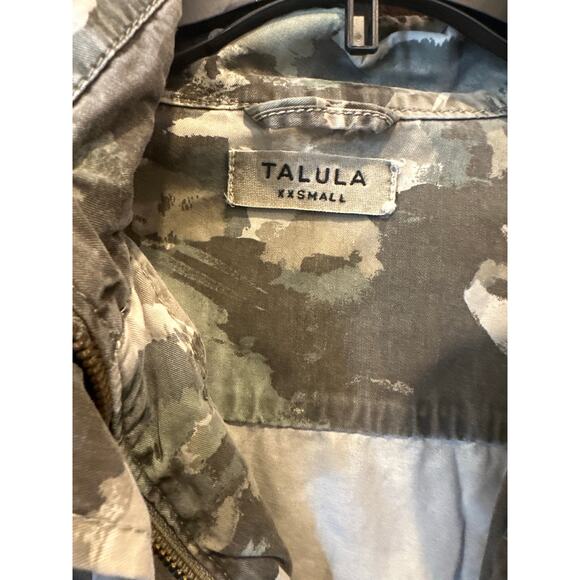 Talula jacket size XXS military style Camouflage faded coat Hooded zipup trooper - Picture 3 of 10